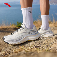 安踏探野丨越野跑鞋男登山户外秋季徒步鞋子男减震耐磨透气运动鞋 象牙白/银-9 6.5(男39)