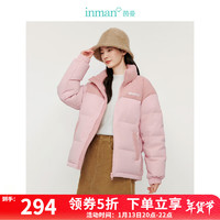 INMAN 茵曼 灯芯绒立领拼接撞色羽绒服 HY235143Y