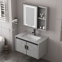 樱慈太空铝合金浴室柜组合洗漱台面池卫生间洗脸洗手盆一体陶瓷