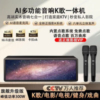 卡思诺AI蓝牙音响家庭KTV智能语音K歌点歌机音箱影视多功能一体机家用影院电脑电视功放声卡机 星空/Ai智能点歌K歌+赠终身会员