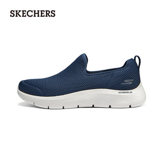 斯凯奇（Skechers）2024年夏季男鞋一脚蹬健步鞋舒适透气休闲鞋216325 海军蓝色/NVY 40