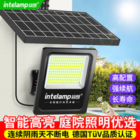 移动端、京东百亿补贴：颖朗 intelamp 太阳能灯庭院灯户外照明灯家用路灯led投光灯大功率室外防水路灯