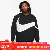 NIKE 耐克 男子卫衣/套头衫宽松SWOOSH WVN卫衣DX0661-010黑色L