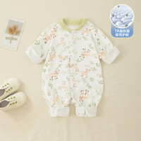 皮偌乔 PO&JO婴儿衣服纯棉连体衣早秋装萌睡衣女宝宝外出哈衣爬服春秋季 小鹿 66CM