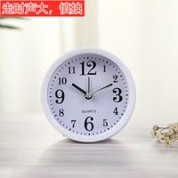朴里 卡通闹钟宿舍创意可爱小闹钟床头台钟初中小定时闹钟 【圆形白色】
