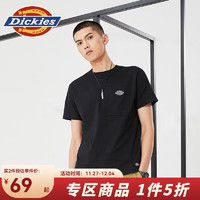 dickies休闲舒适短袖t恤易穿搭010134 C 黑色 S