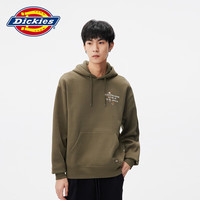 dickies卫衣 时尚百搭卫衣 男女款印花加绒连帽卫衣10964 军绿色 2XL