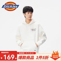 dickies卫衣 时尚百搭卫衣 男女款印花加绒连帽卫衣10964 奶油色 2XL