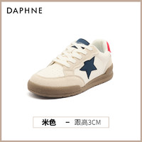 88VIP：DAPHNE 达芙妮 芭蕾德训鞋女款2024新款春秋休闲百搭小白鞋星星板鞋运动鞋