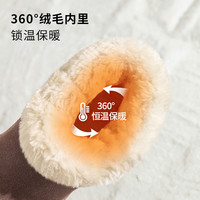 达芙妮中筒雪地靴女2024冬季加绒加厚棉鞋子牛皮户外保暖短靴 38