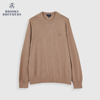 Brooks Brothers 男士24秋冬新款绵羊毛纯色休闲薄针织衫