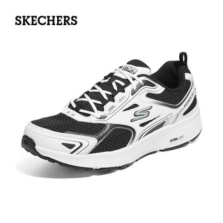 斯凯奇（Skechers）男款舒适透气网面运动鞋轻便缓震耐磨跑步鞋时尚简约百搭休闲鞋 BKW黑色/白色 40