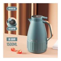 费尼克（FEENIK）智能显温保温水壶家用保温壶办公暖水壶热水瓶玻璃内胆暖壶 蒂芙尼蓝1.5l智能显温 5L