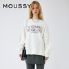 moussy 冬季中性风彩虹色字母刺绣套头卫衣010GSL90-0240 010白色 00020/F