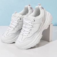 SKECHERS 斯凯奇 女鞋熊猫鞋秋冬新款小白鞋复古老爹鞋正品运动鞋休闲鞋鞋子