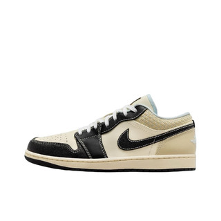 NIKE 耐克 男鞋Air Jordan 1 Low AJ1米黑编织低帮板鞋篮球鞋 HQ3437-101 44.5