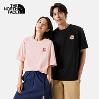 北面短袖T恤爱心山夏印花舒适透气户外TheNorthFace|8CSY LK6/柔雾粉 XL