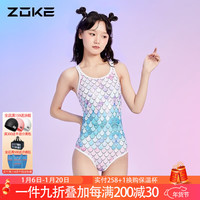 洲克（ZOKE）泳衣女款2024美人鱼连体三角游泳衣女专业训练女士泳装显瘦 美人鱼 123501130 M