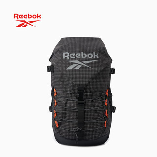 Reebok户外休闲运动耐磨防刮防泼水轻量化登山包双肩包男女同款背包黑色