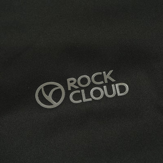 ROCKCLOUD秋季户外运动软壳衣轻薄弹力防风防泼水YKK拉链露营徒步带帽外套 曜石黑 L