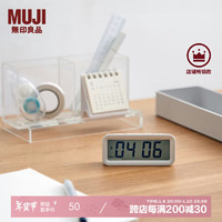 MUJI 无印良品（MUJI）数字钟 家用电子时钟 桌面时钟 白色 小