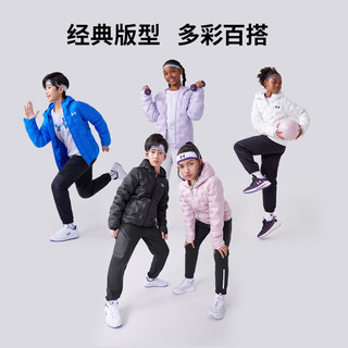 安德玛（Under Armour）【热力羽绒】童装秋冬儿童羽绒服女童轻薄连帽短款外套244106175 白色 150cm