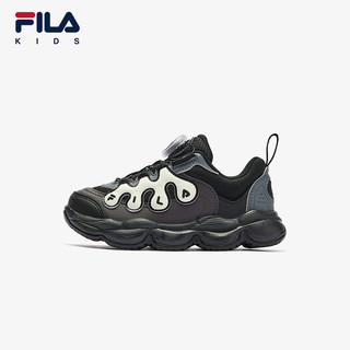 FILA 豌豆鞋儿童经典篮球鞋2024冬季新款男女童小童BOA运动鞋