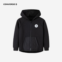 匡威Converse童装男女童外套保暖棉服冬季上衣红色拜年服 正黑色 110/56(5)