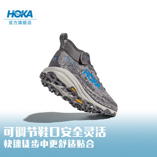 HOKA ONE ONE男女飞速羚羊 6 中低帮越野跑步鞋冬SPEEDGOAT 6 GTX 深灰色/星尘灰-男（中帮） 44.5