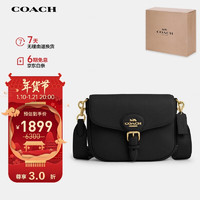 COACH 蔻驰 AMELIA女士小号马鞍包单肩斜挎包CP107IMBLK