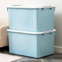 Citylong 禧天龙 X-6324 带滑轮收纳箱 84L*1个 蓝色