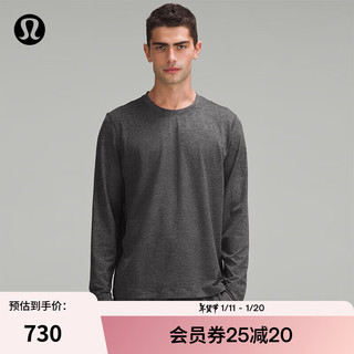 lululemon丨Soft Jersey 男士长袖针织衫 芯吸 LM3ES2S 希思黑/希思石墨灰 L