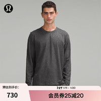 lululemon丨Soft Jersey 男士长袖针织衫 芯吸 LM3ES2S 希思黑/希思石墨灰 2XL XXL