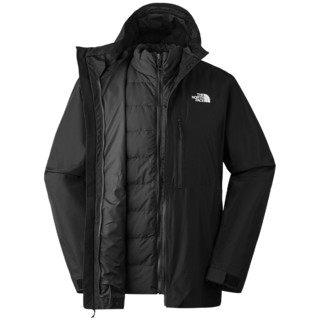 THE NORTH FACE 北面 三合一冲锋衣男600蓬鹅绒内胆户外羽绒保暖防水83SL KX7/黑色 S/165