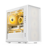 航嘉（Huntkey）G63战戟  玻璃侧透机箱  台式主机机箱 支持M-ATX主板/360水冷/卡扣式快拆侧板/散热限高165mm G63mini白色+ARGB风扇*4