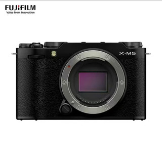 富士（FUJIFILM）X-M5复古旁轴微单相机胶片模拟美颜旅游便携xm5 全新海外版 黑色 单机身（香港仓）