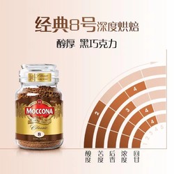 摩可纳 8号深度烘焙无蔗糖美式速溶提神黑咖啡100g