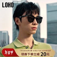 LOHO 折叠GM墨镜2023高级感偏光开车骑行太阳眼镜大脸显瘦LH013624