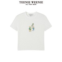 TEENIE WEENIE TeenieWeenie小熊夏季清新基础款圆领印花短款短袖T恤女