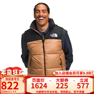 THE NORTH FACE 北面 美版1996 RETRO NUPTSE羽绒马甲男女款700蓬(鸭绒鹅绒随机发) NF0A3JQQ男款I0J-棕色 L