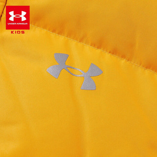 安德玛（Under Armour）【UAKIDS热力羽绒】童装男大童长款防风双拉链保暖羽绒 姜黄 160