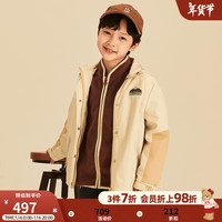 PawinPaw卡通小熊童装年冬男女童防风外套一衣三穿摇粒绒外套 米白色/39 160 cm