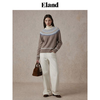 【绵羊毛＋马海毛】Eland衣恋毛衣女费尔岛提花保暖毛衫24冬