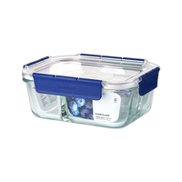 LOCK&LOCK 乐扣乐扣 LBG447CT TOP CLASS 长方形保鲜盒 三分隔 1L*1个 蓝色