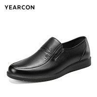 意尔康男鞋秋冬季加绒真皮商务休闲皮鞋男士中老年父亲爸爸鞋舒适