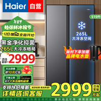 海尔 Haier 冰箱519升大冷冻一级能效对开门超薄双变频风冷无霜嵌入式电冰箱BCD-519WLHSSEDX9