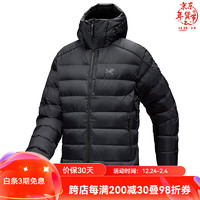 始祖鸟（ARC'TERYX）THORIUM HOODY 24经典款轻量保暖750蓬鹅绒连帽男士羽绒服 黑色Black L