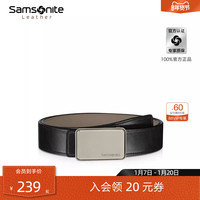 Samsonite新秀丽皮带男款板扣腰带年轻人商务裤带奢侈品送BW5