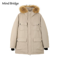 Mind Bridge MB系列 男女同款连帽羽绒服 M0273B71081