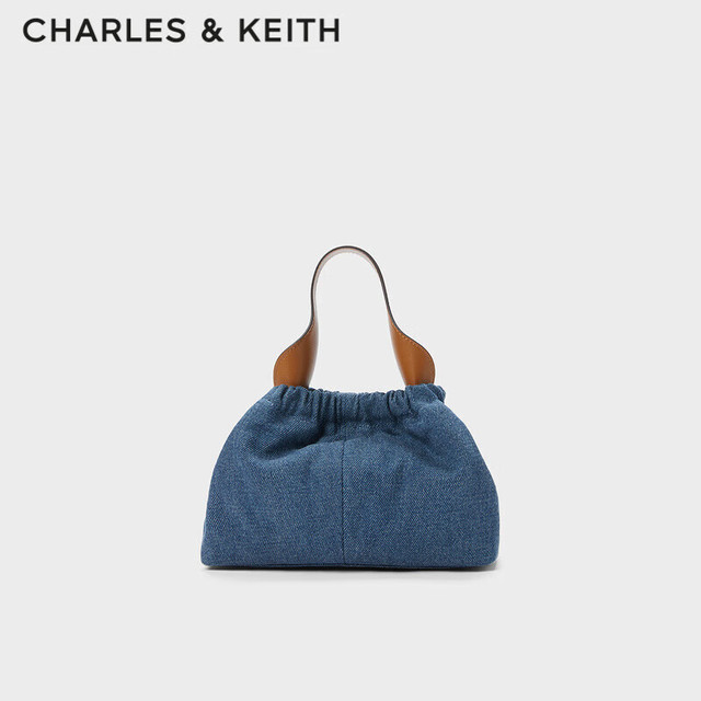 CHARLES & KEITH CHARLES&KEITH柔软褶皱链条云朵包手提单肩包包女包生日礼物CK2-10151320